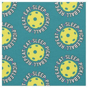 Eat, sleep, pickleball, repeat - custom background fabric