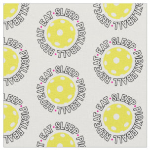 Eat, sleep, pickleball, repeat - custom background fabric