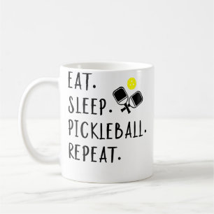 Eat Sleep Pickleball Repeat Funny Pickleball Playe Coffee Mug
