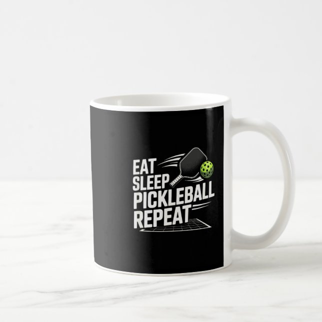 Eat sleep pickleball repeat funny player  coffee mug (Right)