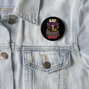 Eat Sleep Pickleball Repeat Pickleball 2 Inch Round Button