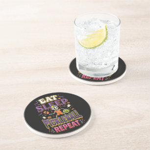 Eat Sleep Pickleball Repeat Pickleball Coaster