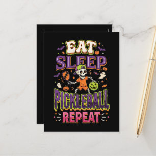 Eat Sleep Pickleball Repeat Pickleball Holiday Postcard