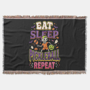 Eat Sleep Pickleball Repeat Pickleball Throw Blanket