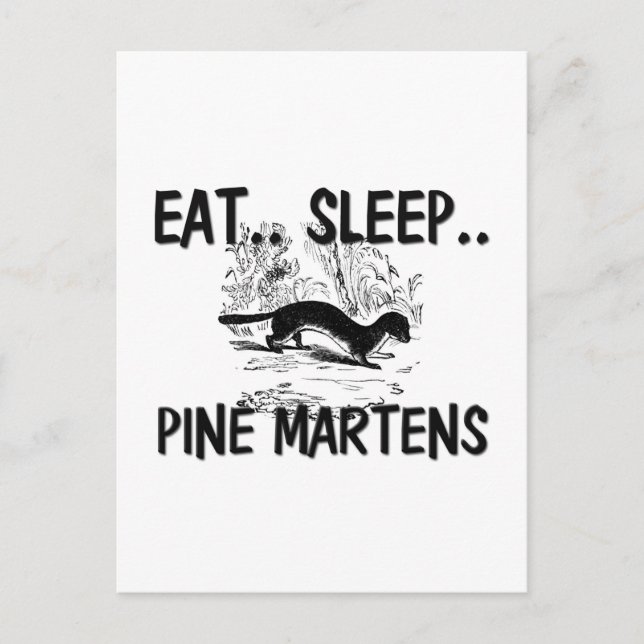 Eat Sleep PINE MARTENS Postcard (Front)