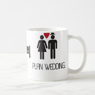 eat.sleep.plan wedding coffee mug