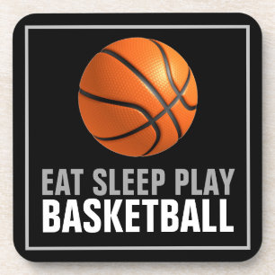 Eat Sleep Play Basketball Artwork Motivational Coaster