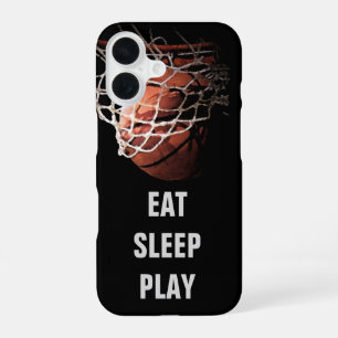 Eat Sleep Play Basketball iPhone 16 Case