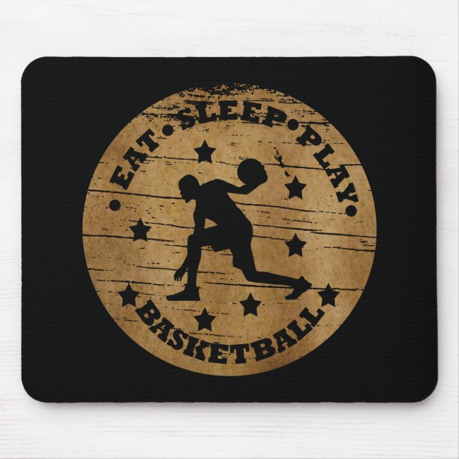 Eat sleep play basketball mouse pad (Front)