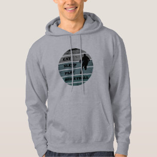 Eat sleep play basketball retro player hoodie