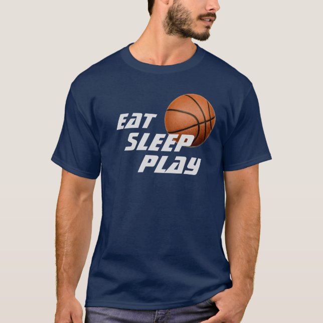 Eat Sleep Play Basketball T-Shirt (Front)