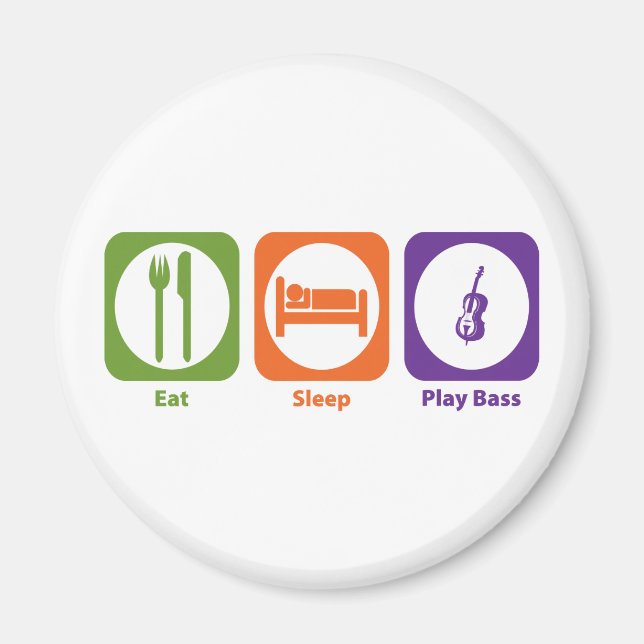 Eat Sleep Play Bass Magnet (Front)