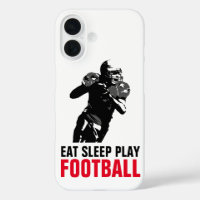 Eat Sleep Play Black & White Football Pop Art