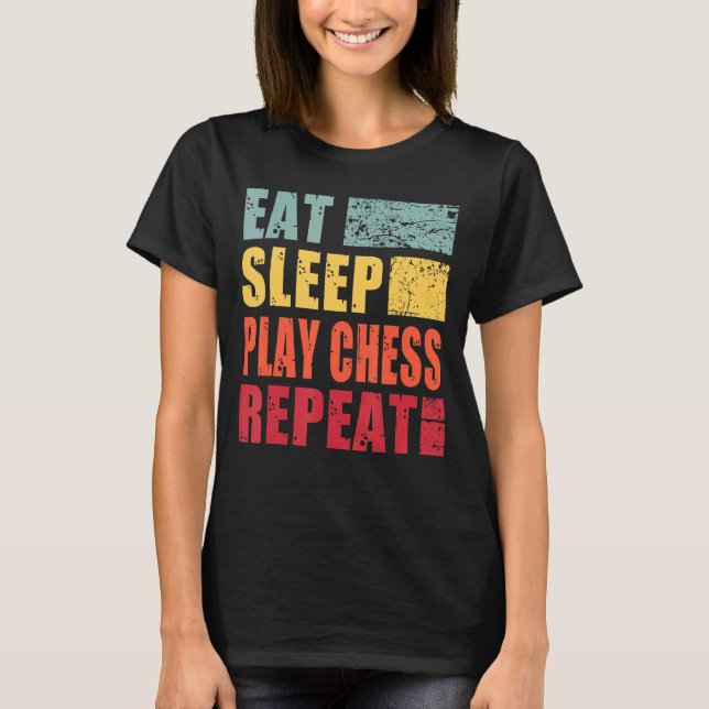 Eat Sleep Play Chees Repeat T-Shirt (Front)