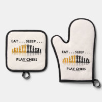 Eat ... Sleep ... Play Chess Reflective Chess Set