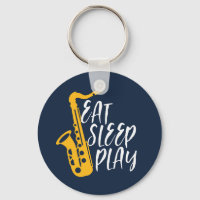 Eat Sleep Play Cool Saxophone Player Jazz Music
