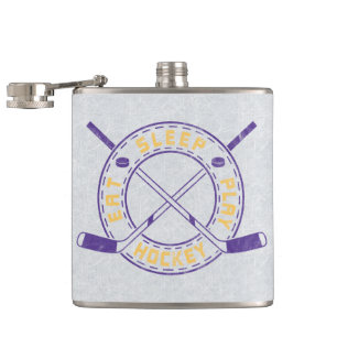 Eat Sleep Play Hockey Hip Flask