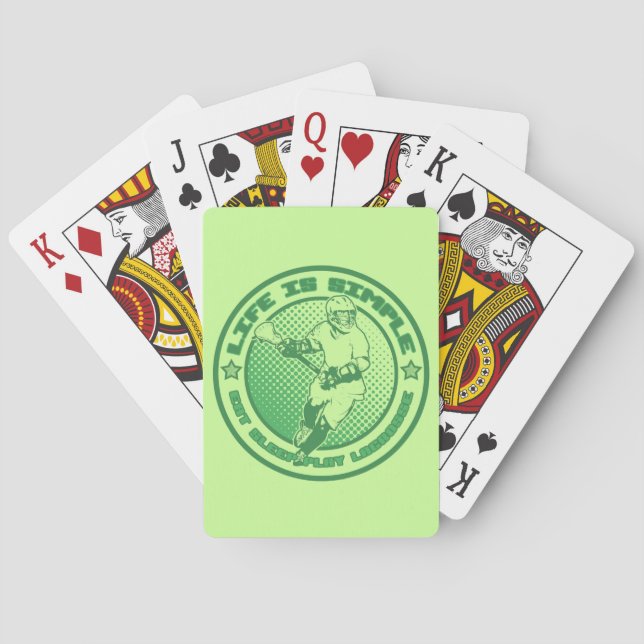 Eat, Sleep, Play Lacrosse Playing Cards (Back)