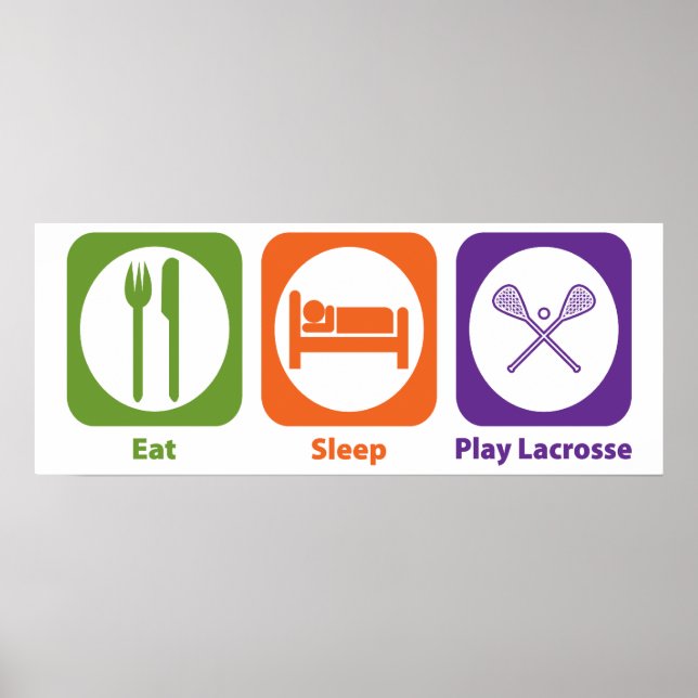 Eat Sleep Play Lacrosse Poster (Front)