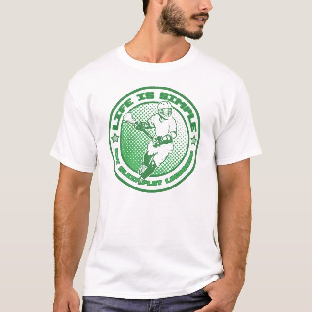 Eat, Sleep, Play Lacrosse Tee with Name & Number (Front)