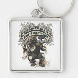 Eat, Sleep, Play Paintball Keychain