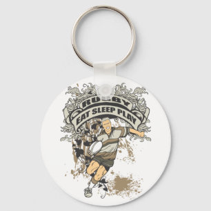Eat, Sleep Play Rugby Keychain