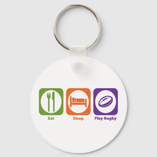 Eat Sleep Play Rugby Keychain