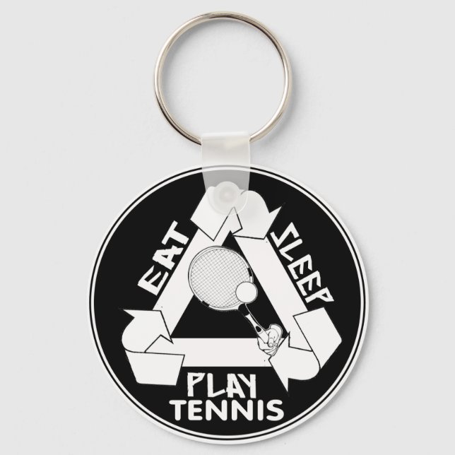 Eat Sleep Play TENNIS - Do It Again Keychain (Front)