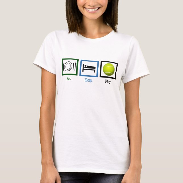 Eat Sleep Play Tennis T-Shirt (Front)