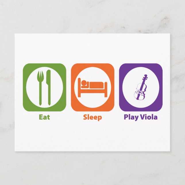 Eat Sleep Play Viola Postcard (Front)