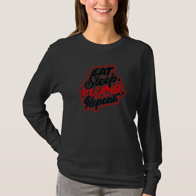 Eat Sleep Plumb Repeat  Clogged And Broken Pipe T-Shirt (Front)