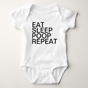 Eat Sleep Poop Repeat Baby Bodysuit