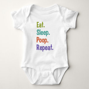 Eat. Sleep. Poop. Repeat. baby clothing Bodysuit