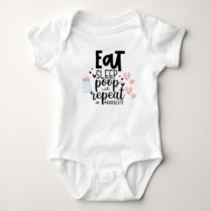 Eat Sleep Poop Repeat Bodysuit For Baby (0-24M)