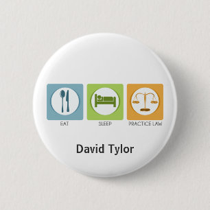 Eat sleep, practice law 2 inch round button