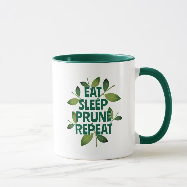 Eat Sleep Prune Repeat Coffee Mug for gardener (Right)