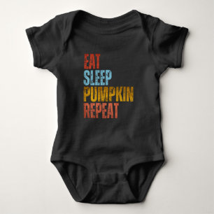 EAT SLEEP PUMPKIN REPEAT BABY BODYSUIT