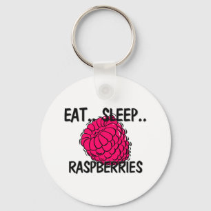 Eat Sleep RASPBERRIES Keychain