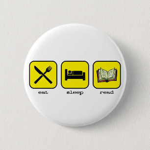 Eat Sleep Read 2 Inch Round Button
