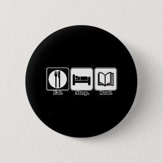 eat sleep read 2 inch round button