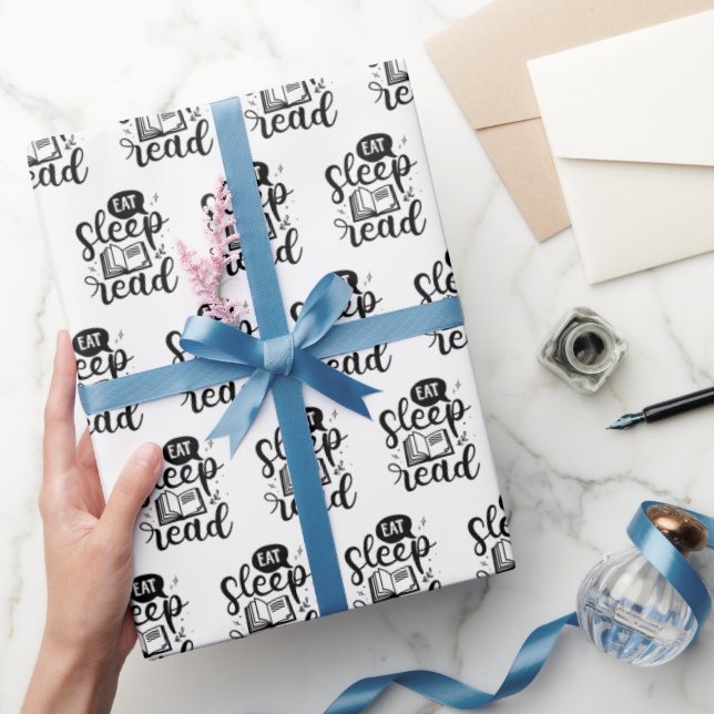Eat Sleep Read Book Lover Wrapping Paper (Gifting)