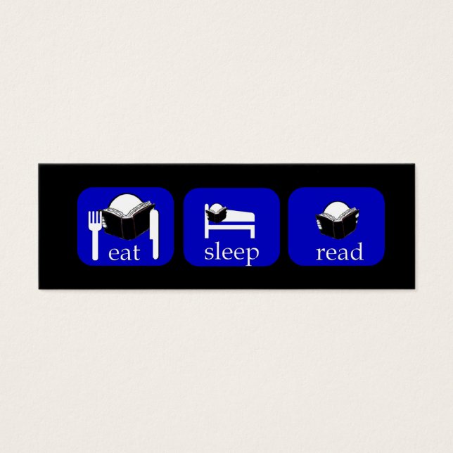 eat sleep read Booklover's Bookmark to Customize (Front)