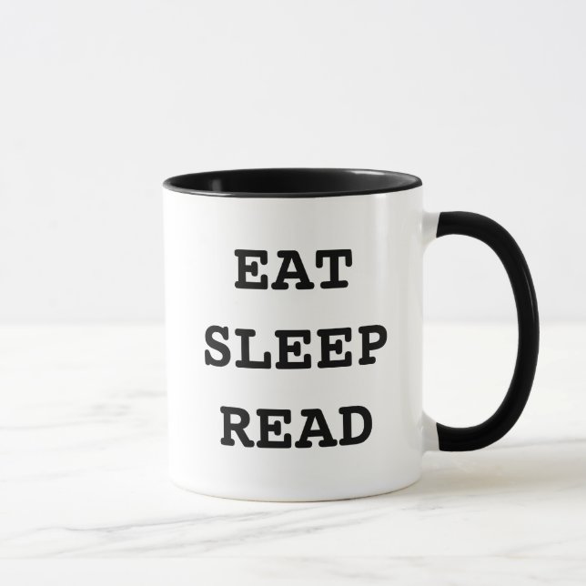 Eat sleep read coffee mug for book reading lover (Right)