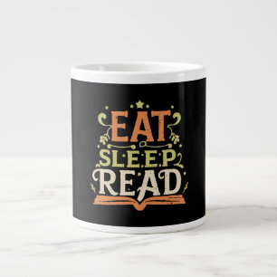 Eat Sleep Read, Funny Reading Large Coffee Mug