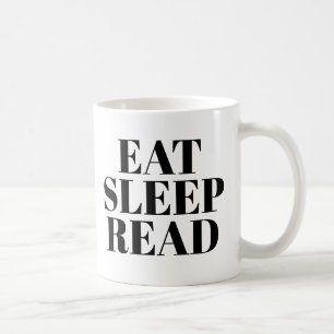 Eat Sleep Read mug Cute Book Lover Slogan Mug