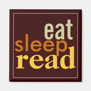 Eat Sleep Read Muted Colours Magnet