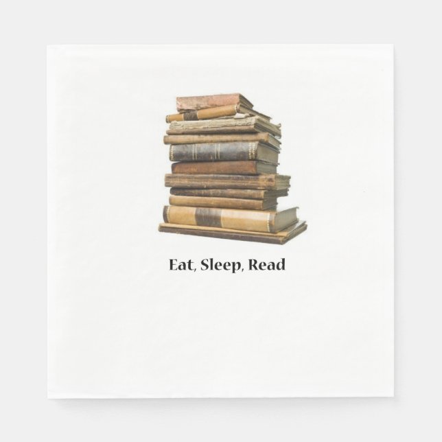 Eat Sleep Read Napkin (Front)