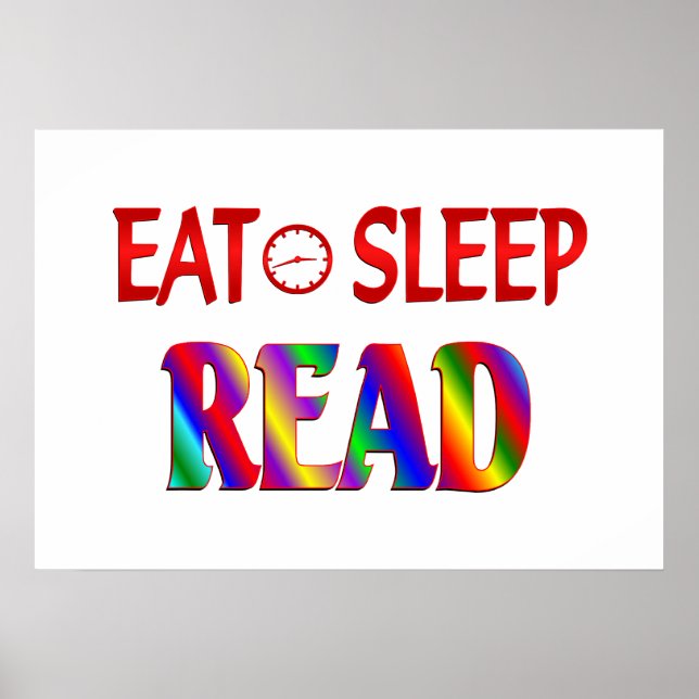 Eat Sleep Read Poster (Front)