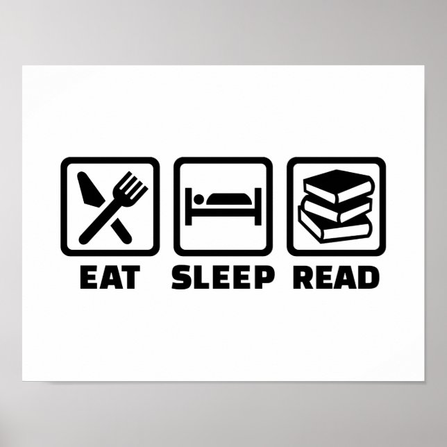 Eat sleep read poster (Front)