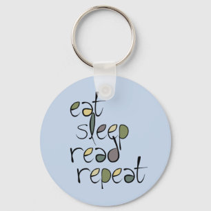 Eat, Sleep, Read, Repeat Keychain